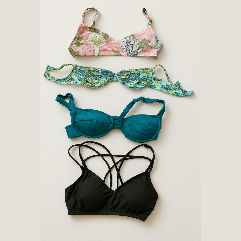 Set of Four Stylish Bralettes